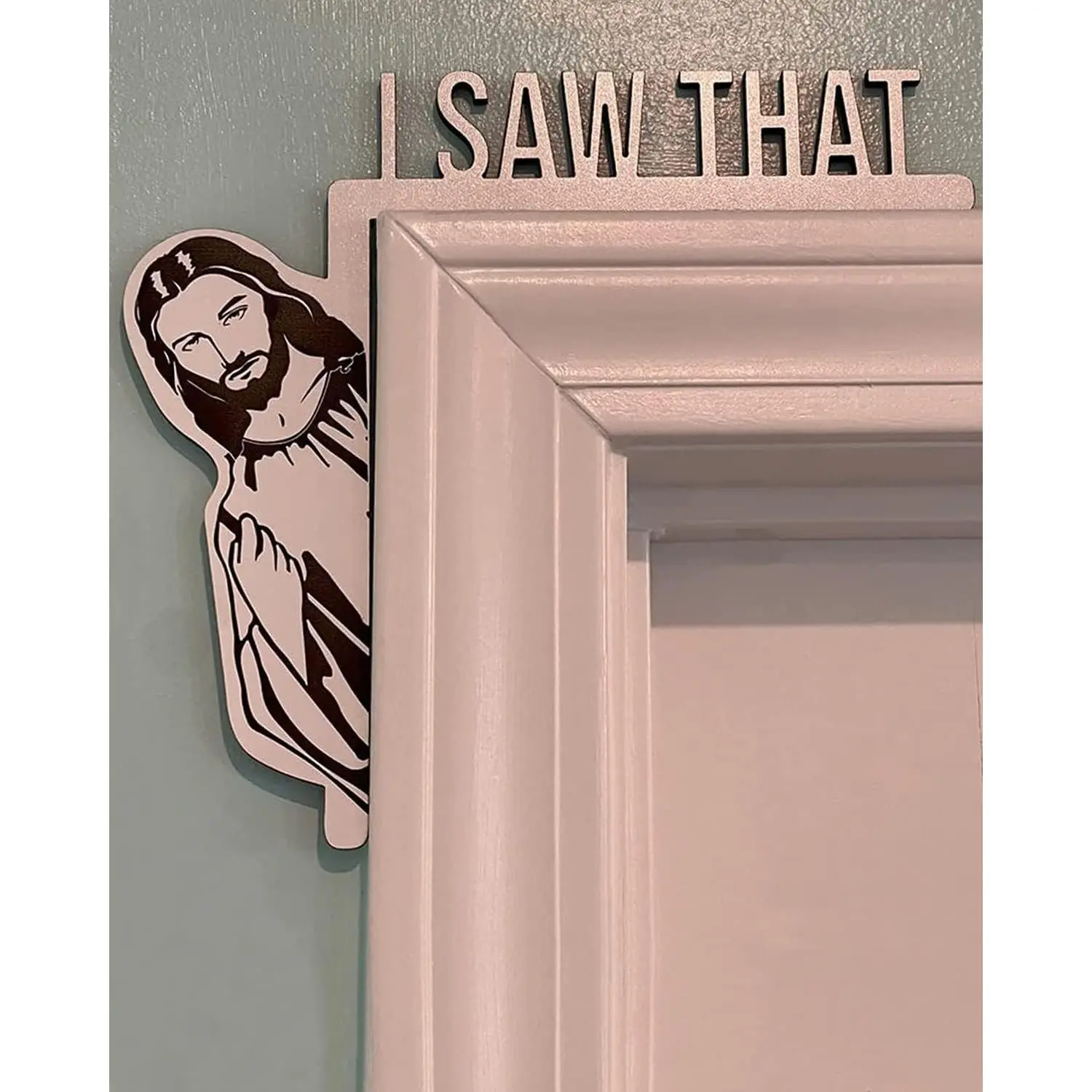 Creative Door Corner Decor,  Funny Door Sign  I  That, Bless This Home Wall Decor, Frame Corner Decoration for Mirror Cabinet Drawer Furniture (8.5 x 7.8inch, Left)