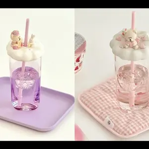 Starbucks overseas lover 520 released hearts pink blue purple  triangle tumbler