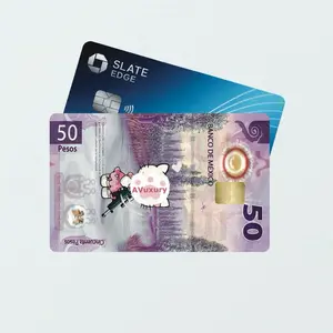 Cute WhiteCat 50 Peso Bill Credit Card Skin Sticker Decal