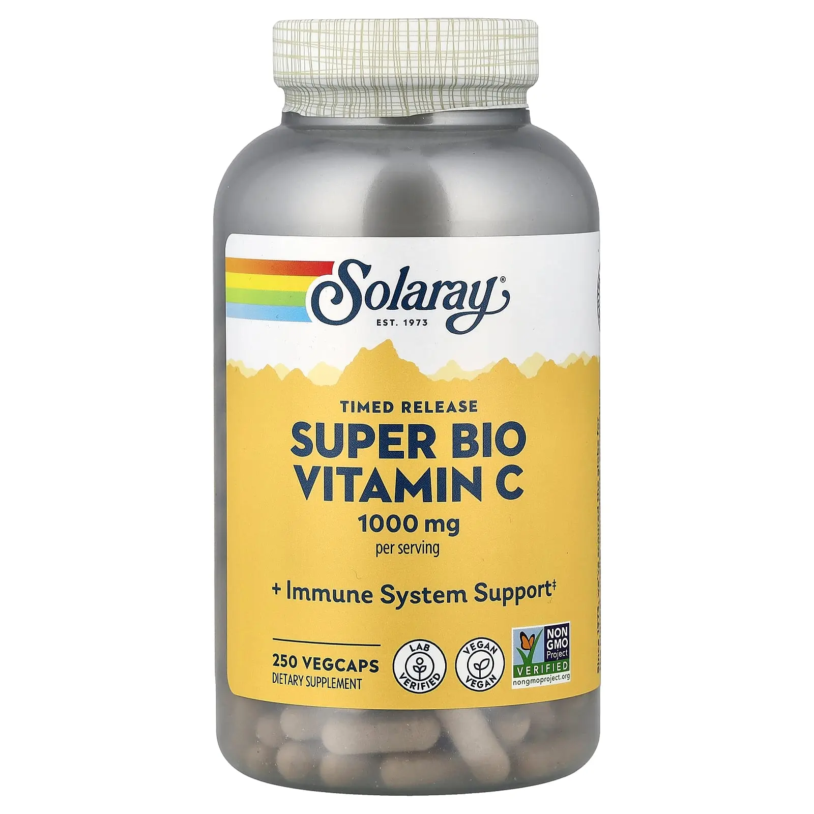 Solaray Super Bio Vitamin C, Timed Release, 250 VegCaps