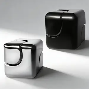 2pcs Fidget Spinner Cube Toys – Metal EDC Cool Desk Gadgets, Anxiety Stress Relief Sensory Toys for Adults Teens, Perfect Gift