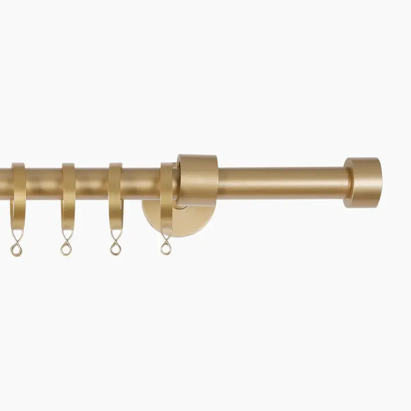 TWOPAGES Lucas Heavy Duty Adjustable Telescopic Curtain Rod Set - Rust-Resist Steel Pole with Rings & Brackets, 28–72in Cover, 32–76" Adjust, Smooth Gliding, Easy Wall Mount for Bedroom, Living Room Curtain Rods for Windows