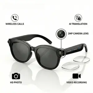 HD Smart Glasses Camera, Portable Sports Eyewear, Multifunctional Smart Glasses, Supports Video Recording, Real-Time Translation, Wireless Calling, Music Playback, Voice Assistant
