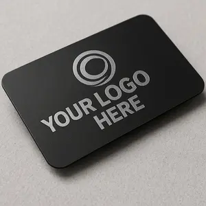 Custom Metal Business Cards -- 1‑1000 Qty, Single/Double Sided Laser Engraved, Anodized Aluminum 3.4"x2.13" 0.43mm, Personalized Logo, Brand Merch, Membership, Gift Sets, ID Badges