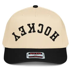 RIVEMUG NX1 Upside Down Hockey 2 Tone Hat Embroidered Mid Crown Curved Bill Snapback Cap for Men And Women