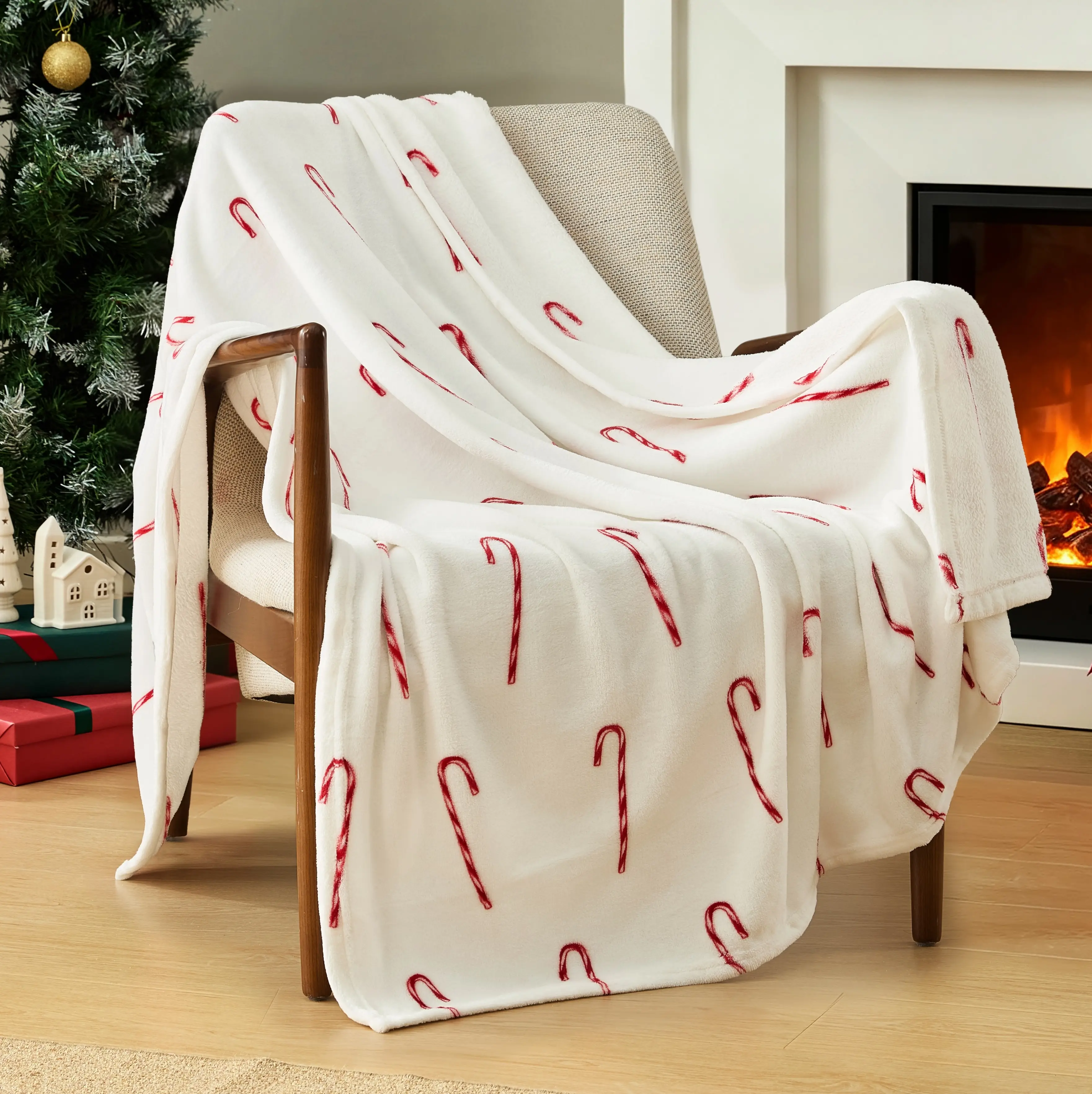 CGK | Holiday Plush Blanket – Ultra-Soft Festive Throw, Cozy Lightweight Christmas Bedding & Couch Blanket with Holiday Prints