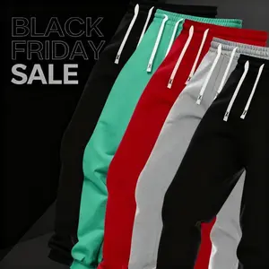 5pcs Women's Loose Jogger Sweatpants - Ideal for Fall & Winter Running and Jogging, Solid Colors with Drawstring Waist and Pockets, Polyester/Spandex Blend