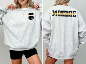 Custom 911 Dispatcher Sweatshirt with Name on Badge, Personalized 911 Operator Shirt, Christmas Gift Police Family Sweatshirt Thin Gold Line