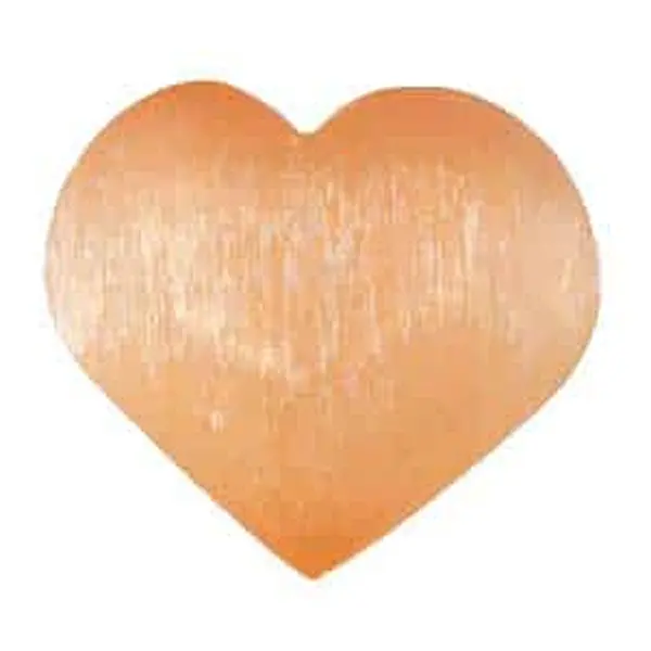 Orange Selenite Heart — Luck, Protection &amp; Spiritual Clarity Crystal