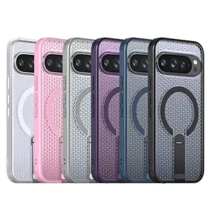 Compatible with For Pixel 10 Pro XL/10 Pro/9 Pro Honeycomb Cooling protective case Stand Magnetic shockproof phone case HN5701