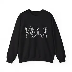 Dancing Spooky Skeleton Crewneck Sweatshirt