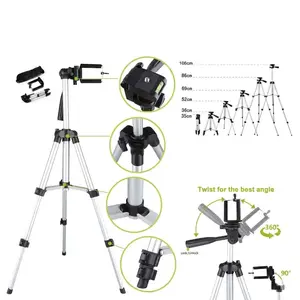 Professional Camera Tripod Stand Holder Mount For iPhone Samsung Cell Phone+ CarryBag| 4-Section Adjustable Legs & 360° Rotating Head