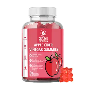 CRASYE Apple Cider Vinegar Gummies 1000mg - Digestion & Energy Support, Natural Ingredients, 60 Gummies, Convenient Form for Healthy Gut & Energy