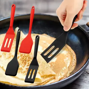 Non Stick Serve Heat Resistant Cooking Spatula 4pcs Mini Silicone Serving Spatula Set Flexible for Flip Eggs Crepe Steak Pizza Kitchen Gadgets Accessories Home Kitchen Items