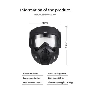 Head-mounted Harley cross-country cycling mask Outdoor skiing anti-splash mask Goggles mask Anti-glare radiation