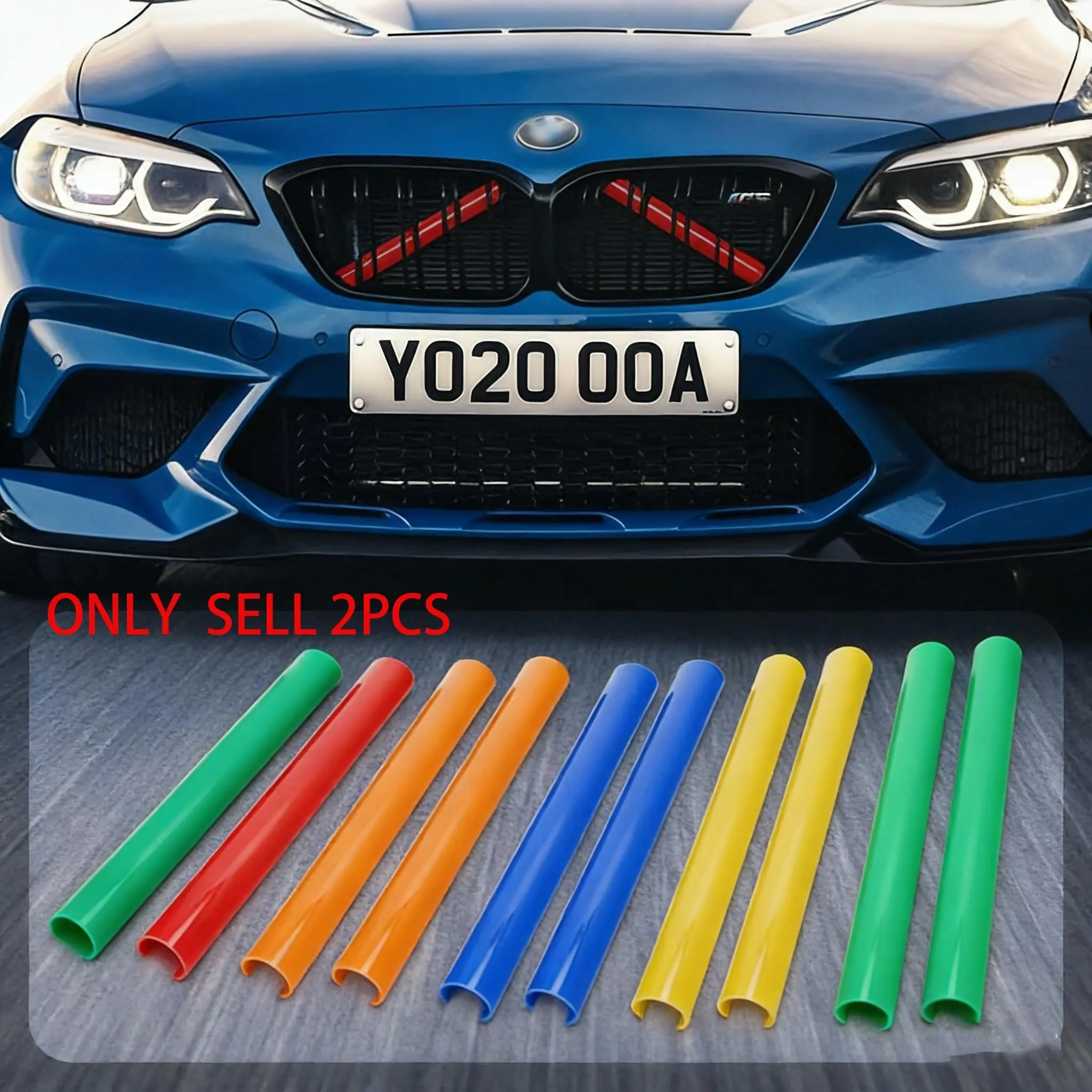 Car accessories, car front grille insert trim cover, an automotive sport styling accessory, suitable for BMW models, enhances appearance, compatible with BMW F20, F21, F22, F23, F30, F31, F32, F33 as a decorative part