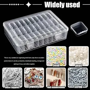 31pcs Plastic Storage Box Set, Jewelry Organizer, Sturdy Storage Organizer, Jewelry Storage Unit, Bead Container, Rectangular Durable Material, Perfect for DIY Jewelry, Valentine's Gift