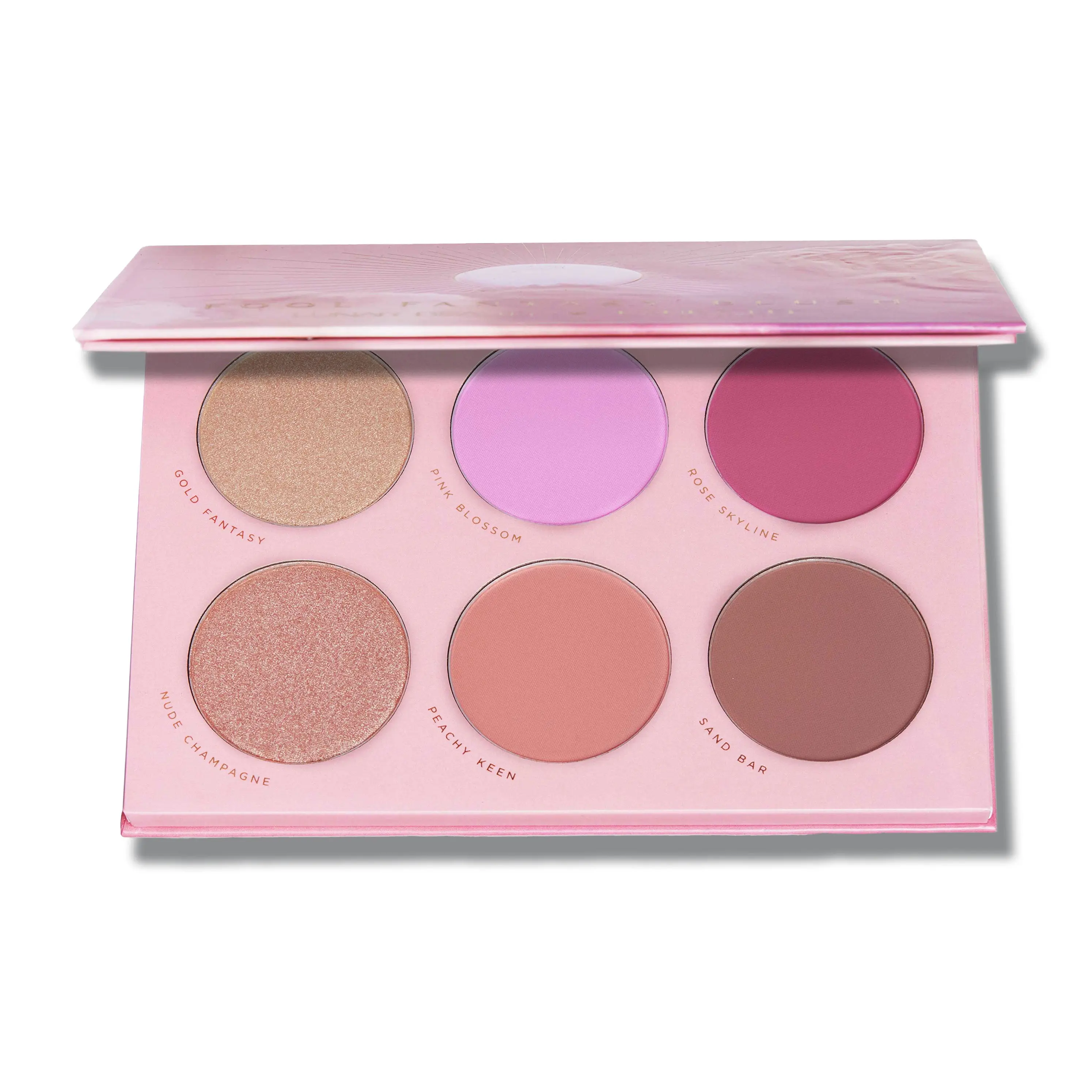 Lunar Beauty x Laura Lee Fool Fantasy Cosmetic Beautycosmetics Blush Cheek Palette - 4 Mattes & Shimmer, Multi-Toned Blush Palette