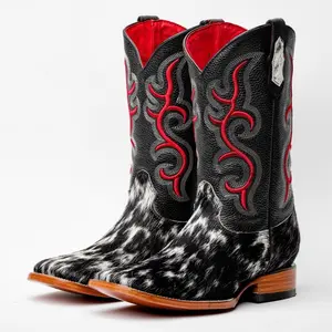 Men’s Genuine Cowhide Boots - Square Toe