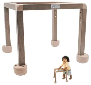 Little Balance Box Grow - Adjustable Montessori Push Pull Walker & Activity Table – No Wheels, Safe Spring Feet, Eco-Friendly, PT-Designed for Standing & Walking, Sit-to-Stand Developmental Tool