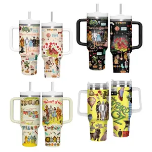 Wizard of Oz Inspired Tumbler 20oz 40oz With Handle, Classic Film Theme Travel Mug, Leak Resistant Cup, Large Size Drinkware, Stylish Gift Idea