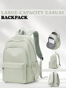 Unisex Casual Backpack, School Bag for Teens, Student Laptop Backpack, Large Capacity, Commuter Outdoor City Bag, Trendy Backpack