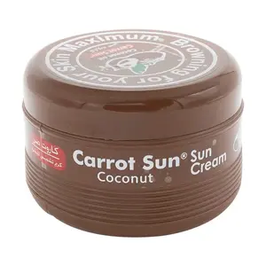Carrot Sun Tanning Accelerator – 350ml Carotene Intensive COCONUT Tanning Gel – Natural Extract Sun Cream Tanning Lotion for All Skin Types
