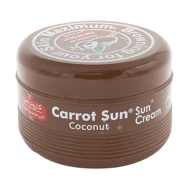 Carrot Sun Tanning Accelerator – 350ml Carotene Intensive COCONUT Tanning Gel – Natural Extract Sun Cream Tanning Lotion for All Skin Types