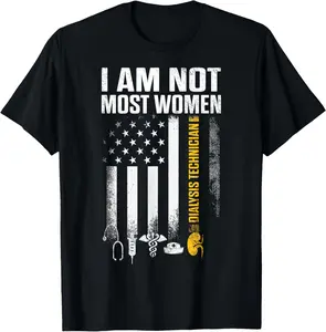 100% Cotton Dialysis Technician Most Women Nephrology Tech T-Shirt