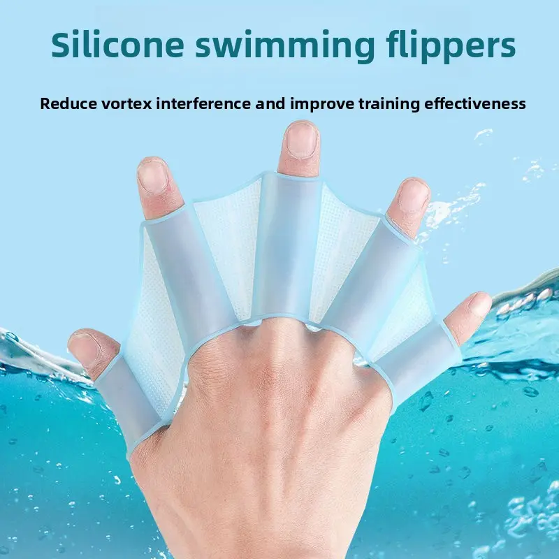 Webbed Silicone Hand Paddles for Professional Swim Training, Gloves for Adults and Swimmers to Reduce Drag and Build Strength
