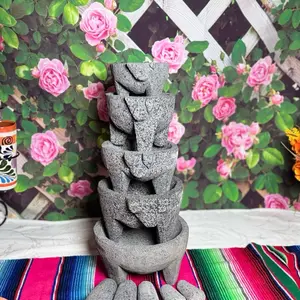 volcanic stone molcajete Kitchen Utensils Traditional Mexican Pig Seasoning Set