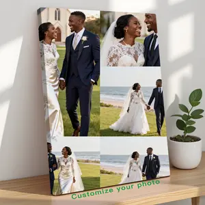 Custom Photo Canvas Painting Frame - Creative Wall Art | Digital Printed Photos on Canvas | Make Wedding Moments Last in Beautiful Framed Art | Perfect for Bedroom, Gifts for Newlyweds | Fade-Resistant - Romantic Keepsake!