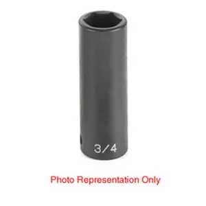 212 MAIN Industrial Pneumatic-Type Steel Impact Socket - 0.5 in. Drive, 1.25 in. Deep, High-Torque Tool for Cycling & Outdoor Recreation Equipment