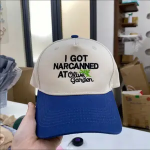 Embroidered I Got Narcanned At Olive Garden Hat Funny Two Tone Baseball Cap Gif