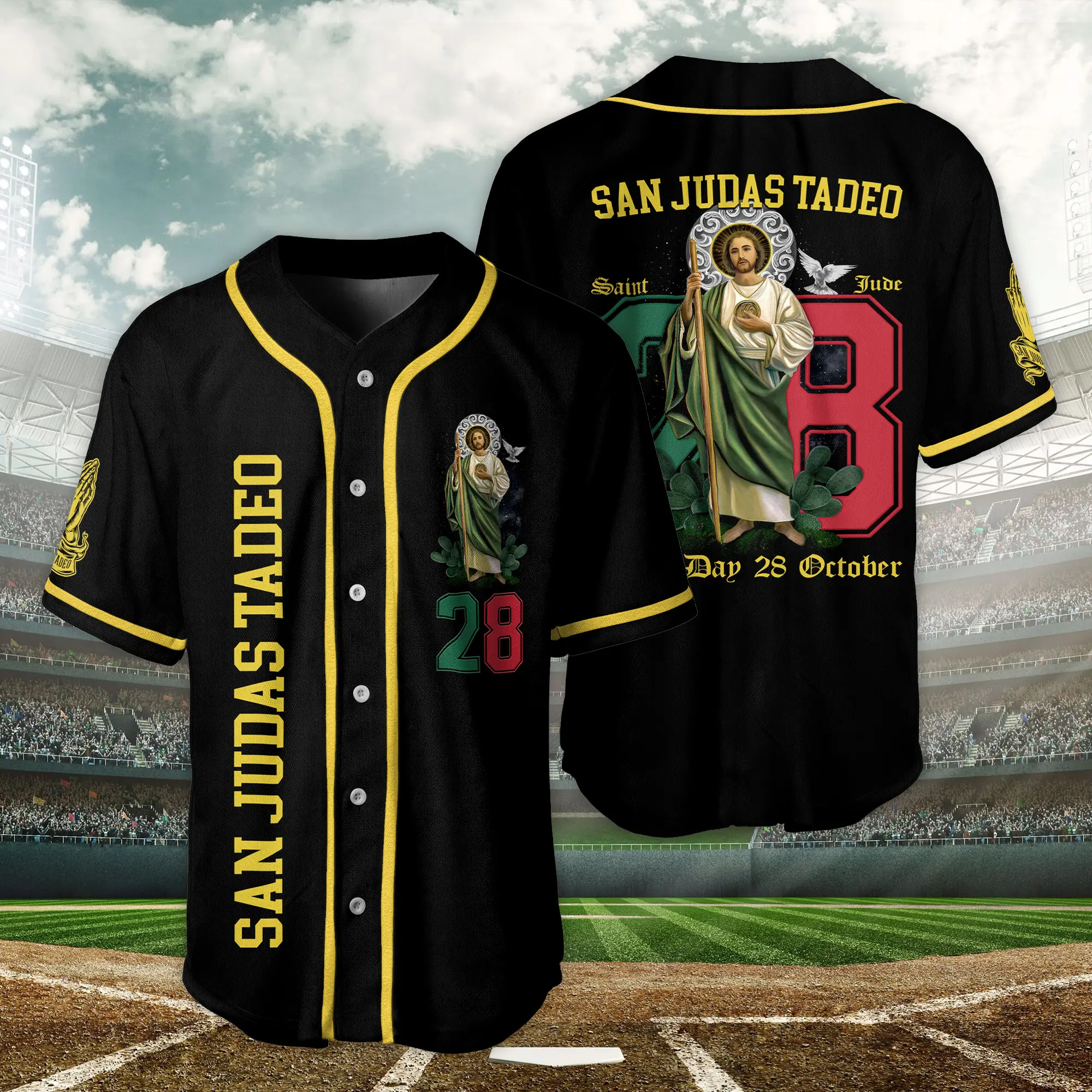 Celebrate St. Jude's Feast Day Oct 28, San Judas Tadeo Baseball Jersey, San Juditas Hope, Sanjuditas Baseball Jersey, Gift Sanjudas Tateo Mexcico Jersey for Men and Women
