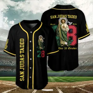 Celebrate St. Jude's Feast Day Oct 28, San Judas Tadeo Baseball Jersey, San Juditas Hope, Sanjuditas Baseball Jersey, Gift Sanjudas Tateo Mexcico Jersey for Men and Women