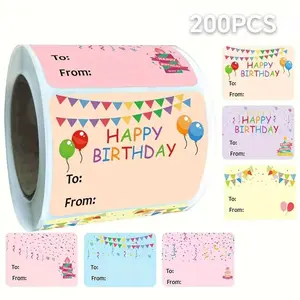 Multi-Purpose Sticker Roll, Birthday Decor, Office Labels & Seal Stickers