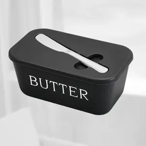 Premium Food Grade PP Butter Dish with Spatula, Large Durable Easy Clean Butter Preservation Box, Plastic Containers, Stylish Design for Home Use, Kitchen Storage Containers