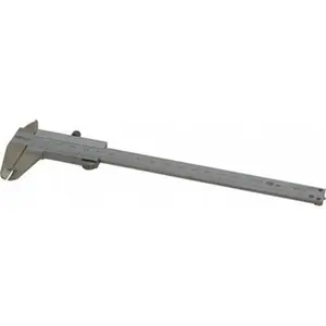 Mitutoyo Vernier Caliper: 0 to 150 mm, 0.05 mm Accuracy, 0.05 mm Graduation, Stainless Steel 1.5748" Jaw Depth 530-101