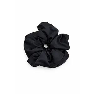 Black Satin Oversized Scrunchie