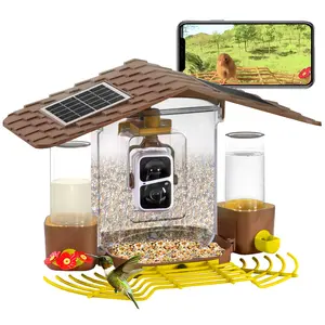 Aivituvin-AIR106 Smart Bird Feeder with Camera - 1080P HD, AI Bird Identification, Solar Powered, IP65 Weatherproof