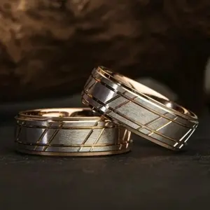 Hammered Men's Wedding Ring, 8mm Stainless Steel Men's Wedding Ring, Hammered Brushed Wedding Ring, Unique Men's Ring