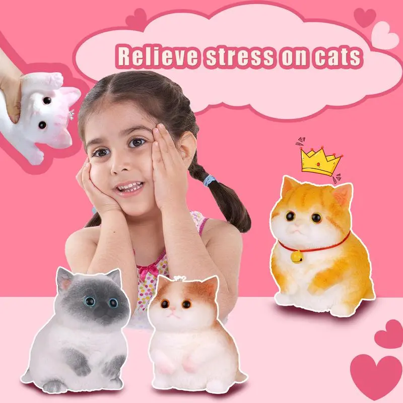 Kawaii Cat & Dog Squishy Toy, Handmade Silicone Sensory Stress Reliever for Unisex Relaxation, Soft Hyperrealistic Fidgeting Tool, Squishy Sensory Play, Fidgets, Adults