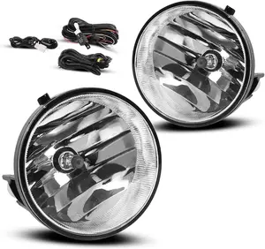 YITAMOTOR Fog Lights Compatible with 2005-2011 Tacoma 2007-2012 Tundra 2004-2006 Solara Fog Light Replacement,with 12V 42W H10 Bulbs, Wiring Harness and Switch,Clear Lens