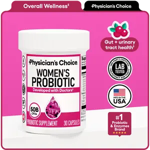 Physician's Choice Women's Probiotic Daily Digestive, Gut Health, Urinary Tract, and Immune Support for Women with 50B CFUs, Cranberry & Prebiotics