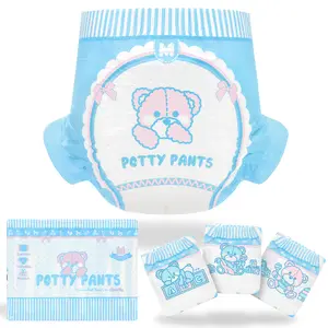 LittleForBig Adult Diaper Potty Pants 10 Pieces - Ultra-Soft, Thick & Fluffy, High Absorbency, Leak & Tear Protection, Size M - XL