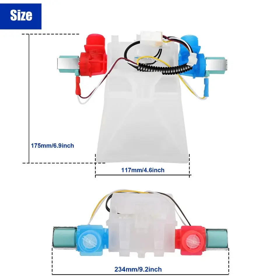 W10144820 Washer Water Inlet Valve Replacement for Whirlpool Kenmore AP6015761 WPW10144820