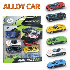 5pcs/7pcs Alloy Mini Toy Car Set with Launcher, Durable Colorful Metal Vehicles, Educational Gift for Kids Aged 3+, Fun Racing Game