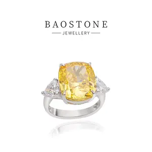 BAOSTONE Lab Created Artificial Gemstone 925 Silver Ring-Light Of Eternal-#J120