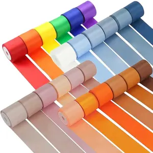 6 Rolls Satin Ribbon Total 30 Yards, 1.5 Inch Wide Colorful Satin Ribbon for Wedding Bouquet Wrapping, Gift Packaging, Hair Accessories